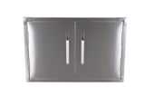 Bonfire Double Door 22" x 33" showcasing the stainless steel construction and double cabinet doors for outdoor kitchens.