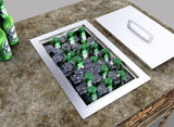 Sunstone 14” Ice Chest with sturdy cover and modern aesthetic, ideal for keeping drinks cold during gatherings.
