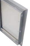 Bonfire Vertical Single Door 17" x 24" showcasing stainless steel construction and heavy-duty hinges.