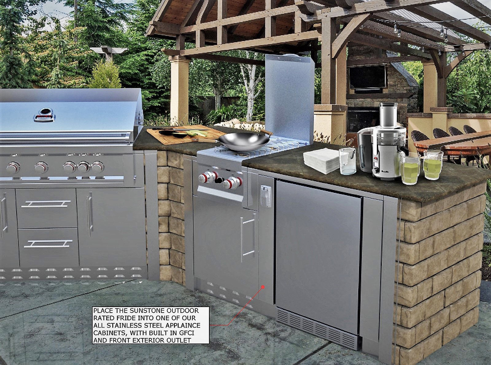 Close-up of the manual temperature dial on Sunstone Outdoor Rated Refrigerator, perfect for outdoor entertaining.