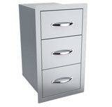 Sunstone Classic Series Flush Style 17” Drawers featuring two spacious drawers for BBQ tools and accessories.