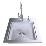 Detailed view of Sunstone ADA Compliant Single Sink demonstrating its spacious basin and high-quality craftsmanship.