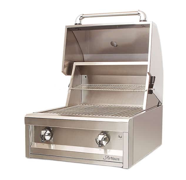 Artisan American Eagle 26" Built-In Grill with 2 burners, showcasing durable 304 stainless steel construction and designed for optimal grilling performance.