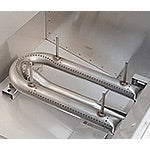 Fire Magic Choice 24” Gas Grill, highlighting the durable stainless steel burners and spacious side shelves for ultimate grilling experience.