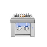 American Made Grills Atlas Double Side Burner showcasing elegant design and powerful performance for your outdoor kitchen.