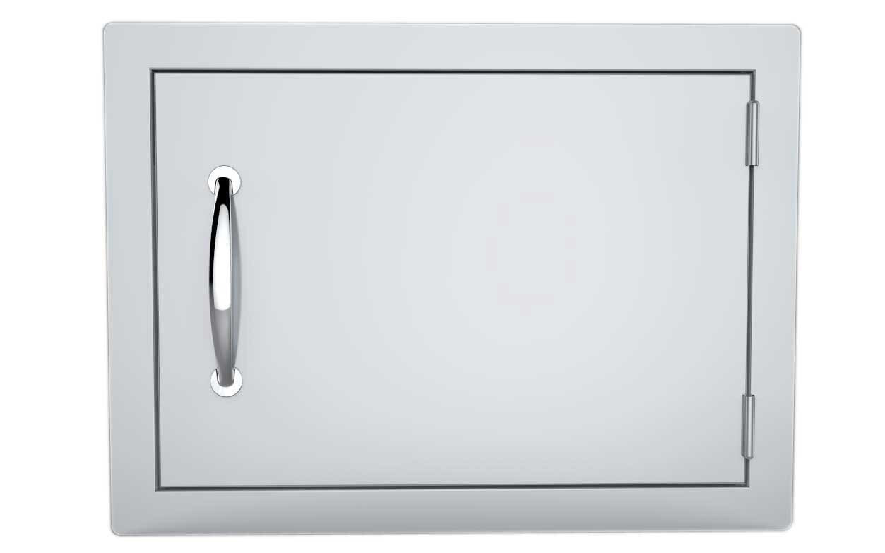 Sunstone Classic Series Flush Style 20x14 Single Door access door in 304 stainless steel, ideal for outdoor kitchens or island installations.