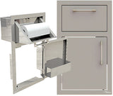 Alfresco 17" Door and Towel Holder Combo showcasing stylish outdoor kitchen storage solutions by Alfresco.
