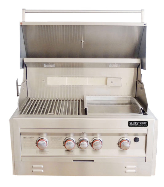Sunstone Grill Jackets in different sizes (28", 34", and 42") showcasing a sleek and insulated design for BBQ enthusiasts.