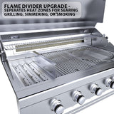 Sunstone Ruby 42" Built-In Grill demonstrating variable cooking grid spacing for versatile grilling.