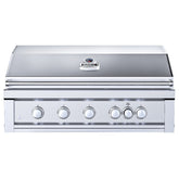 Sunstone Ruby 42" 5 Burner Built-In Grill with Infra-Red Burner and Rotisserie Motor showcasing its sleek 304-grade stainless steel design.