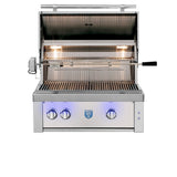 American Made Grills Estate 30" Built-In Gas Grill showcasing its stainless steel finish and elegant design.