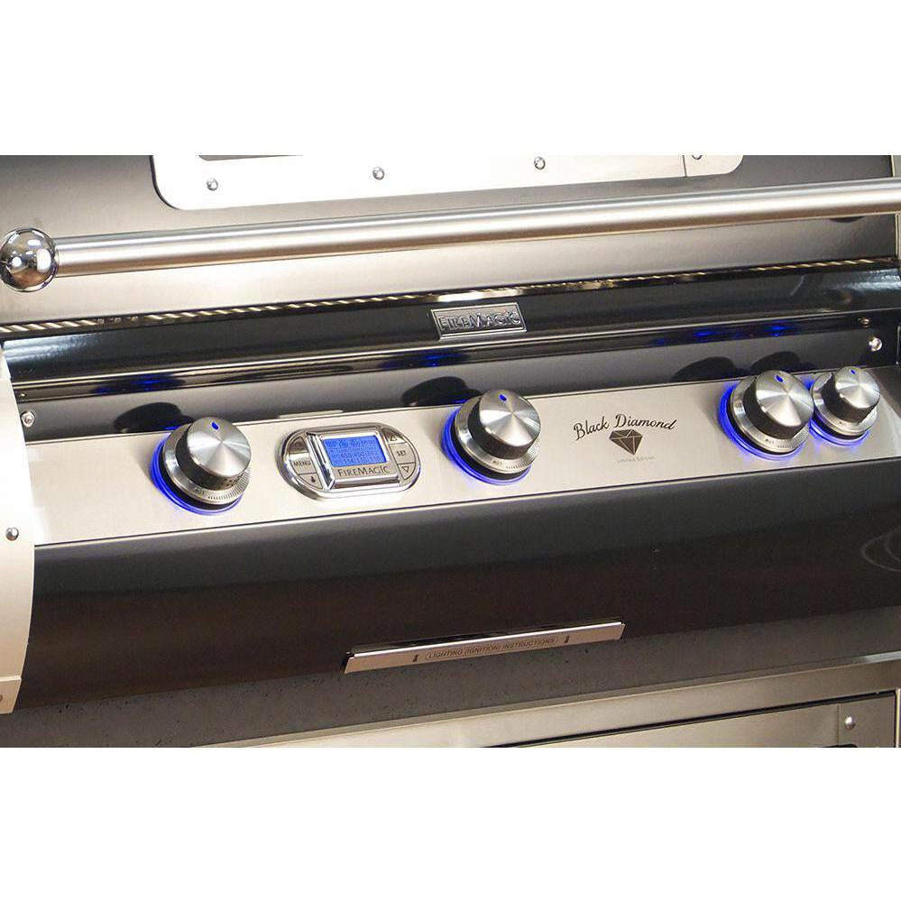 Fire Magic Echelon H790i Black Diamond Built-In Grill 36" displayed with Magic View Window to enhance grilling experience.