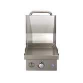 Le Griddle Wee Electric Griddle 16" with Lid in stainless steel showing its cooking surface, ideal for indoor and outdoor use.