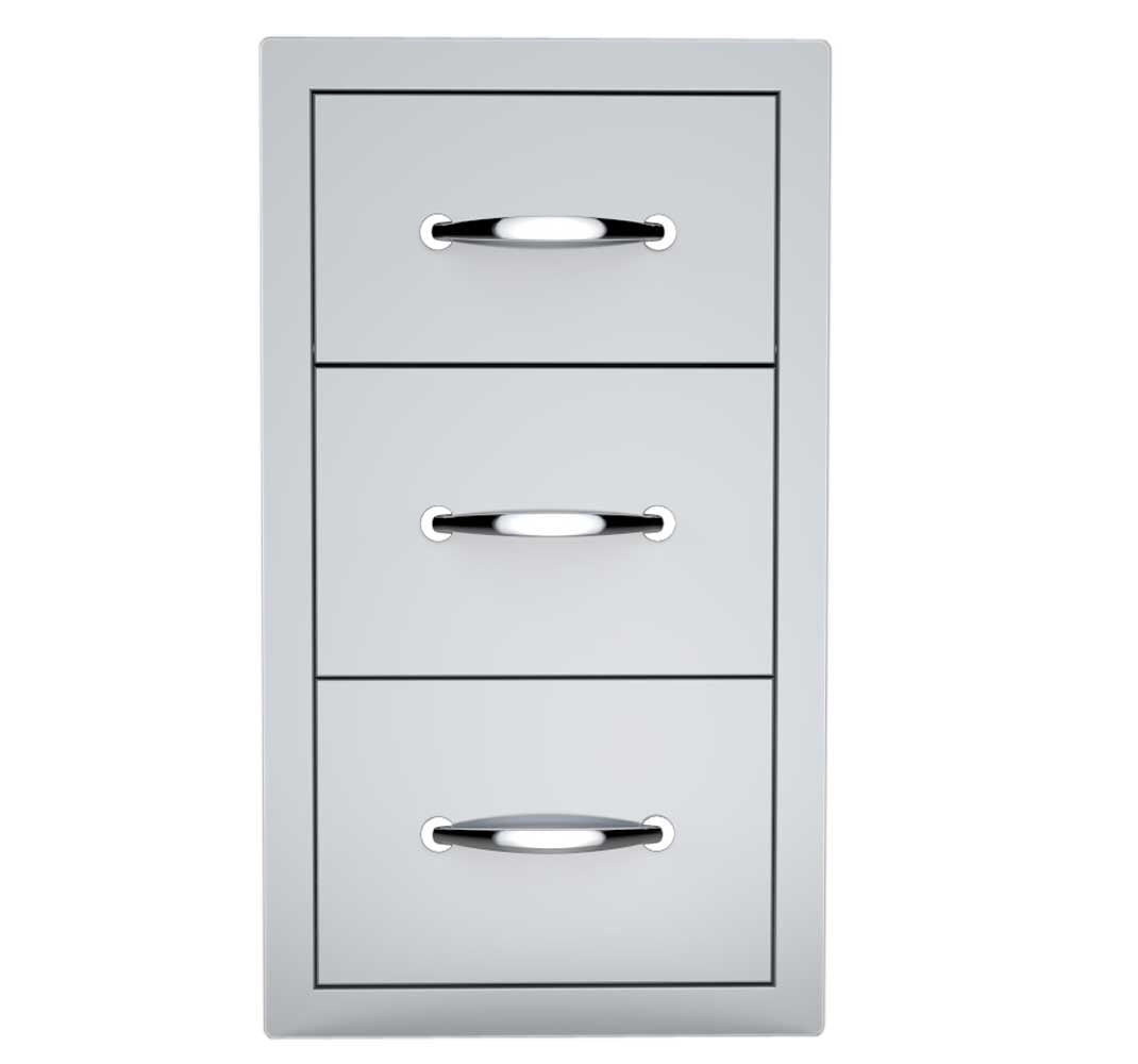 Sunstone Classic Series Flush Style 17” Drawers and Paper Holder showcasing the sleek design and stainless steel construction.