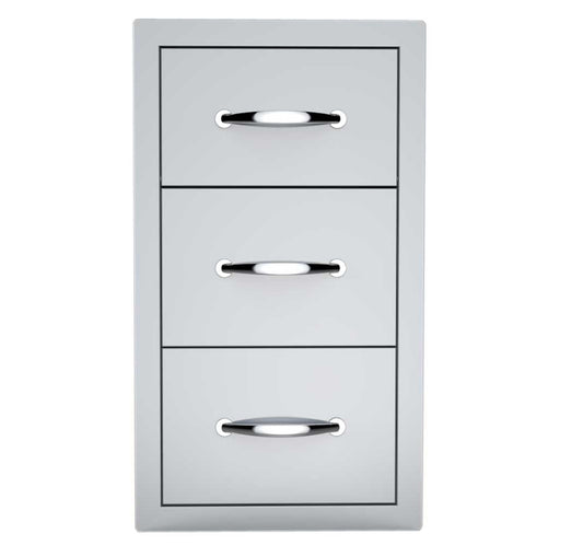 Sunstone Classic Series Flush Style 17” Drawers and Paper Holder showcasing the sleek design and stainless steel construction.