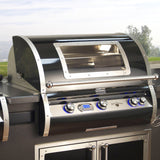 Fire Magic Echelon H790i Black Diamond Built-In Grill 36" - showcasing sleek design and porcelain coated finish with satin stainless steel accents.