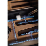 Close-up of the LED control knobs on the American Made Grills Estate 30" Built-In Gas Grill for easy nighttime grilling.