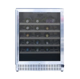 Close-up of the locking door and control panel on the Summerset 24” Outdoor Rated Dual Zone Wine Cooler.