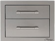 Alfresco 17" Two-Tier Storage Drawers, perfect for organizing your outdoor kitchen with functional and stylish storage solutions