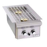 American Outdoor Grill T-Series Drop-In Double Side Burner with stainless steel construction, perfect for custom grill islands.