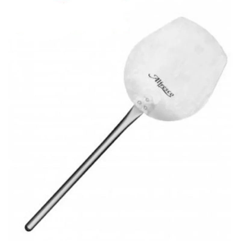 Alfresco Pizza Peel showcasing its design, perfect for baking pizzas at home or in a pizza shop.