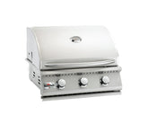 Summerset Sizzler 26” Gas Grill showcasing its premium stainless steel design and three powerful burners for perfect grilling.