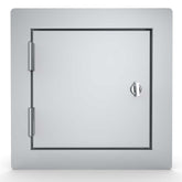 Sunstone Classic Series - Flush Style 12” x 12” Single Utility Door showing sleek stainless steel design for outdoor access.