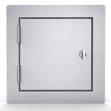 Sunstone Classic Series - Flush Style 12” x 12” Single Utility Door showing sleek stainless steel design for outdoor access.