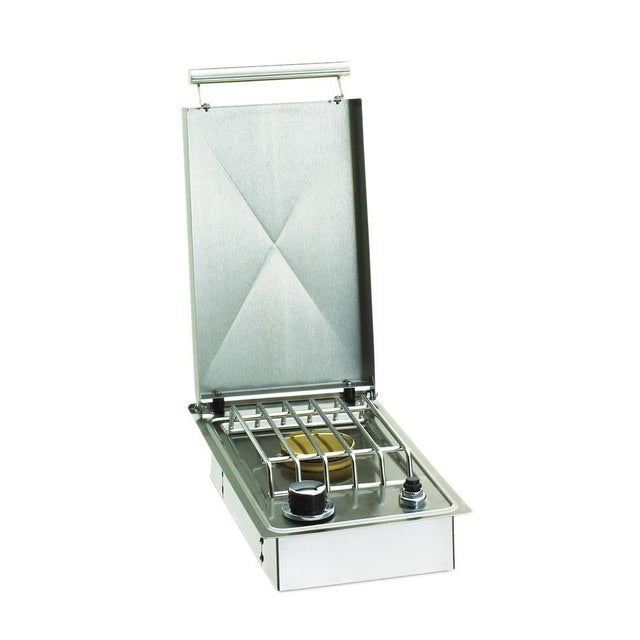 American Outdoor Grill Drop-in Single Side Burner by AOG, featuring stainless steel construction and electronic ignition.