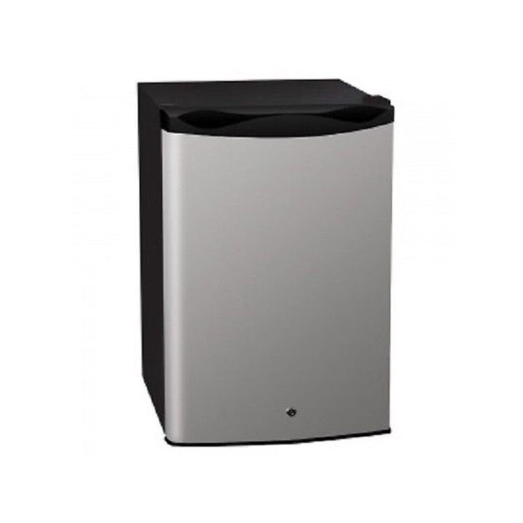 Summerset Refrigerator - 4.5 cube UL Deluxe outdoor refrigerator showcasing stainless steel construction and locking door for ice-cold drinks.