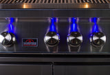 BONFIRE Prime 500 42" 5 Burner Built-In Grill showcasing its stainless steel design and blue LED control panel. Perfect for outdoor grilling enthusiasts.