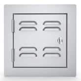 Sunstone Classic Style Flush Series 12" Single Door Vented - A sleek 16 gauge stainless steel access door for outdoor plumbing, gas, or electrical access.