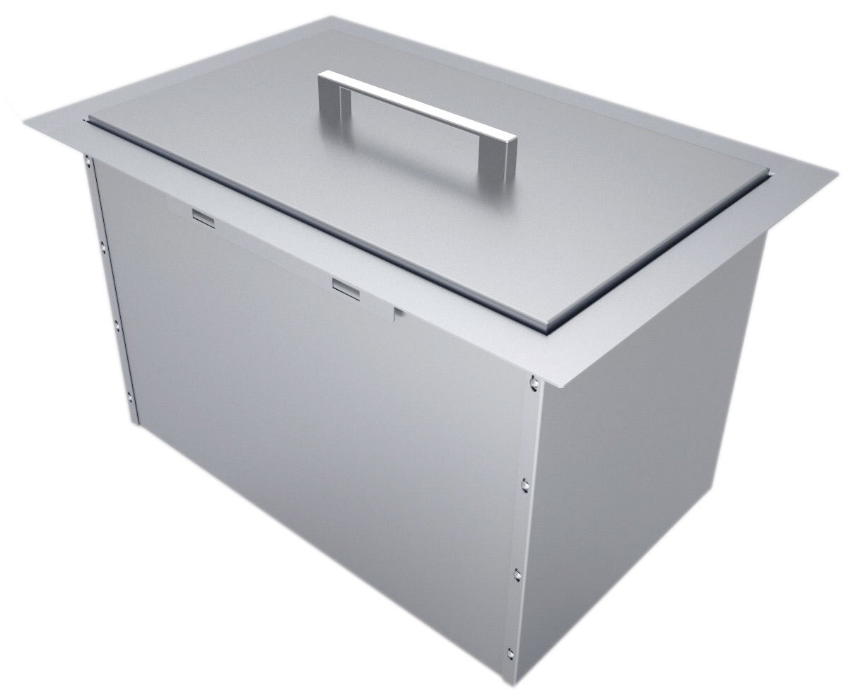 Sunstone 14” Ice Chest showcasing its sleek design and durable 304 stainless steel - perfect for outdoor kitchens.