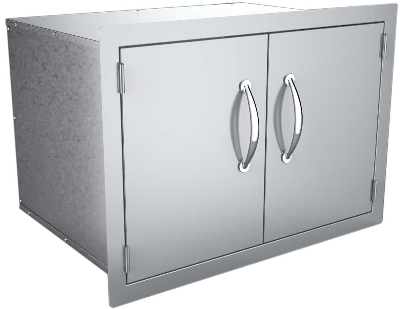 Interior space of the Sunstone Classic Series 30" Double Door Dry Storage Pantry, ideal for organizing dry goods and cookware.