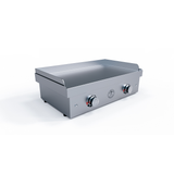 Le Griddle Ranch Hand Electric Dual Burner Griddle showcasing its sleek stainless steel design and dual heating features.