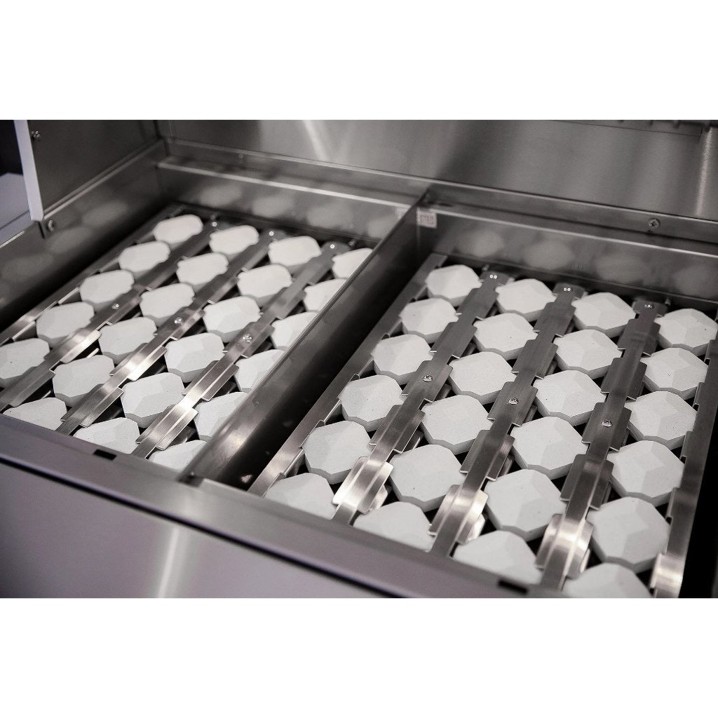 American Made Grills Estate 30" Built-In Gas Grill featuring triple brass burners for high-performance cooking.