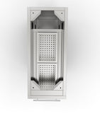 Sunstone 12" Spice Rack Drawer with Two Removable Bins showcasing its spacious design and 304 stainless steel construction.