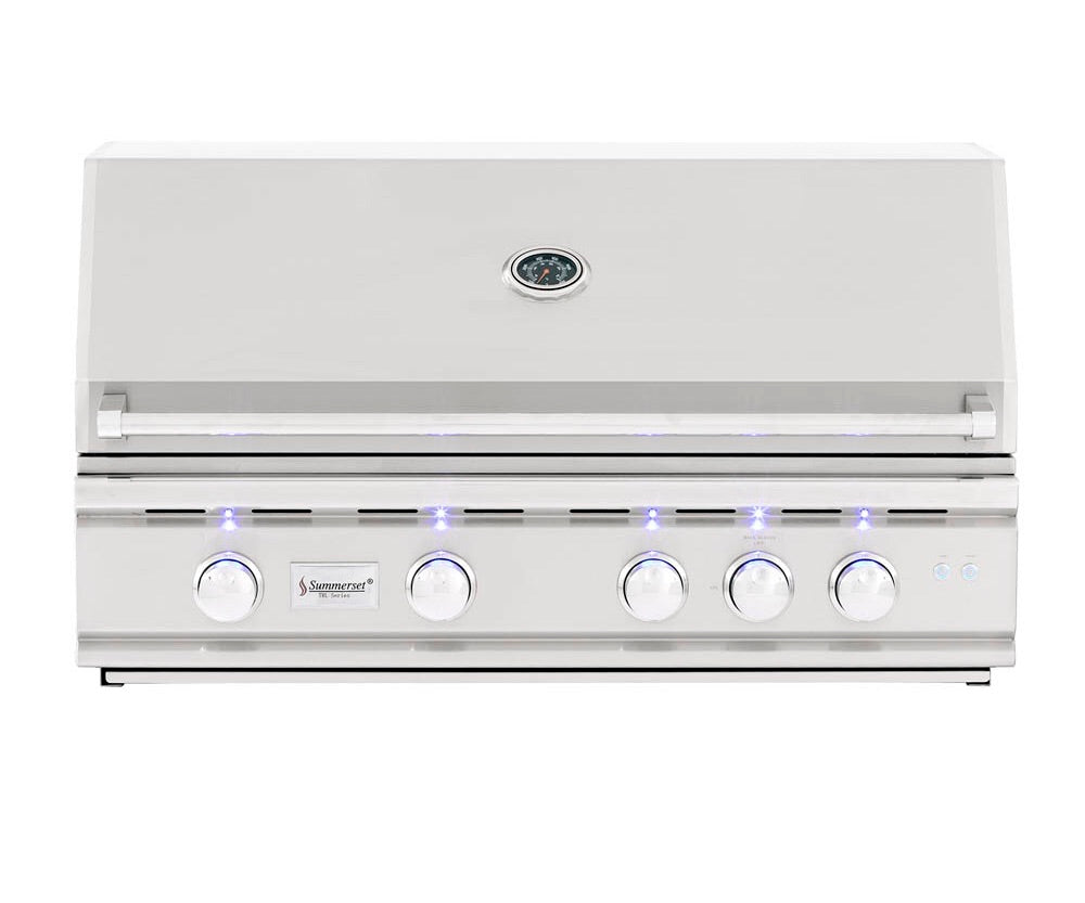 Summerset TRL 38" Built-in Grill showcasing its double-lined hood for improved heat retention.