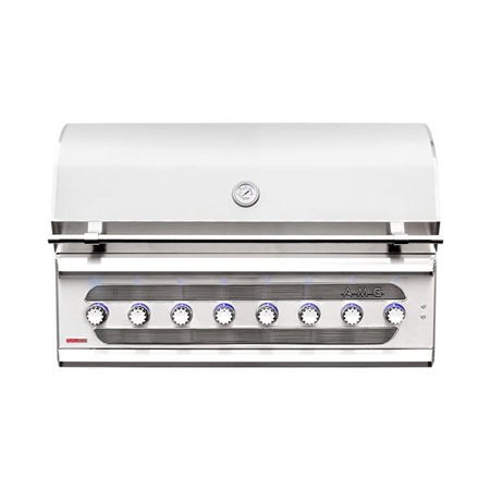 American Muscle Grill 54” Multi-Fuel Grill showcasing its versatile grilling capabilities.