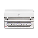 American Muscle Grill 54” Multi-Fuel Grill showcasing its versatile grilling capabilities.