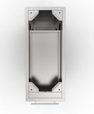 Sunstone 12" 4 Multi-Drawer Base Cabinet with adjustable legs, highlighting easy installation and modern features for outdoor kitchens.