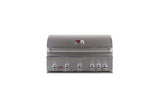 The BONFIRE Prime 500 42" 5 Burner Built-In Grill featuring a rotisserie kit and smoker box, perfect for outdoor cooking.