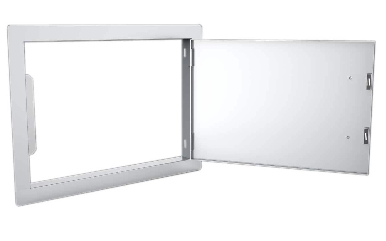 Sunstone Classic Series Flush Style 20x14 Single Door - sleek design with stainless steel finish, ideal for outdoor kitchens.