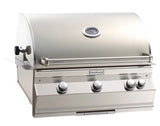 Fire Magic Choice C540i Built-In Grill 30” showcasing its sleek stainless steel design and analog thermometer.