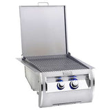 Fire Magic Aurora Double Searing Station showcasing premium steak cooking with high BTU infrared heat for tender and flavorful meats.