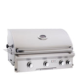 AOG 30-inch L Series Gas Drop-in Grill showcasing its sleek stainless steel design and advanced features, perfect for outdoor cooking.