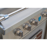 American Made Grills Estate 36" Built-In Multi-Fuel Grill - Showing the powerful burners and flame thrower ignition system.