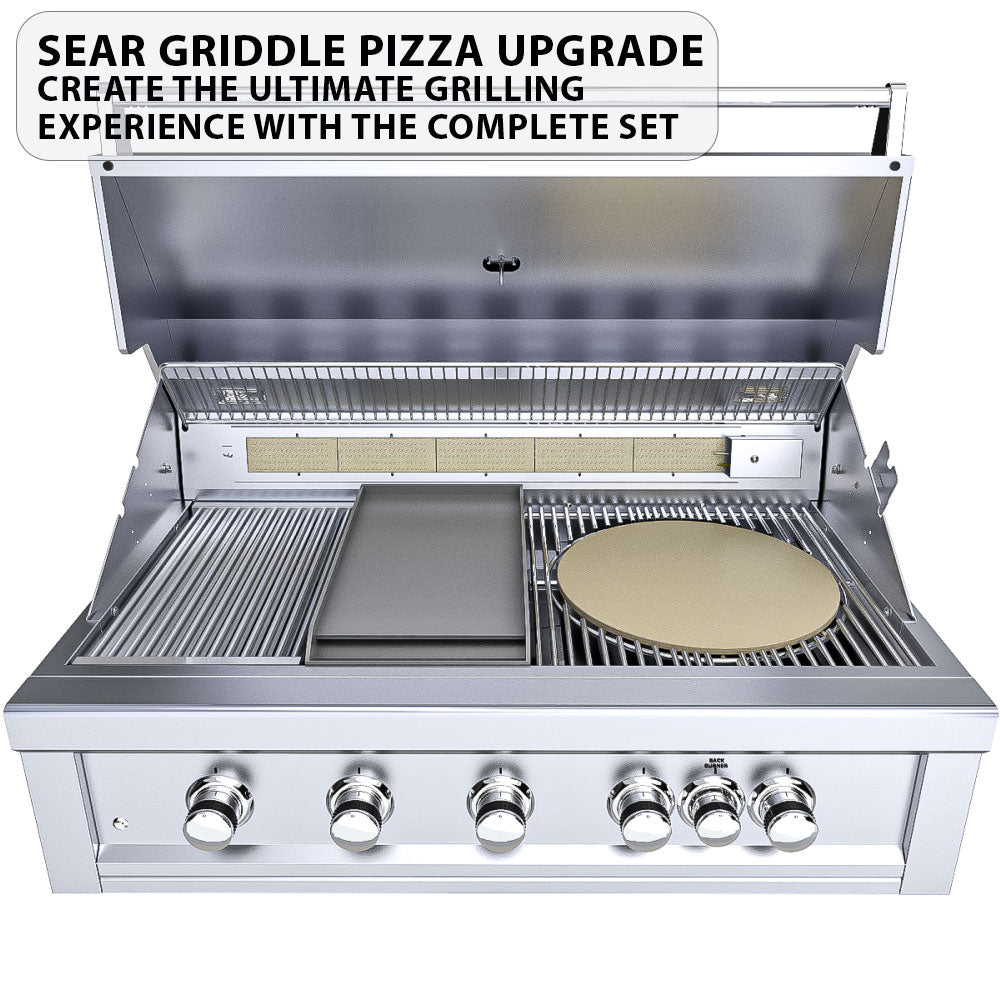 Sunstone Ruby 42" grill featuring exclusive 304 stainless steel construction and integrated infrared burner.