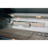 American Made Grills Estate 36" Built-In Multi-Fuel Grill - A dazzling view featuring LED control knobs and interior halogen lights.