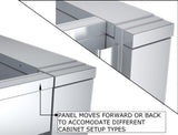 Sunstone 44 inch ADA Compliant Combo Sink Base Cabinet with wheelchair access and adjustable features.